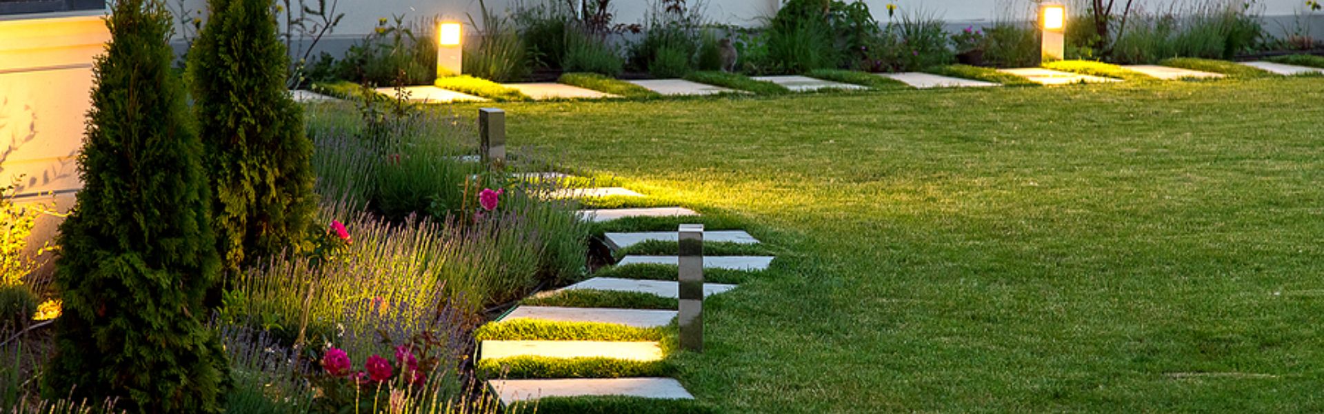 landscape lighting installation