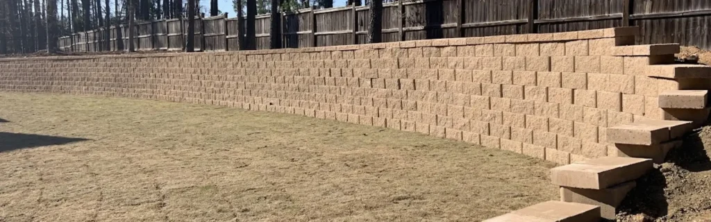 retaining wall installation